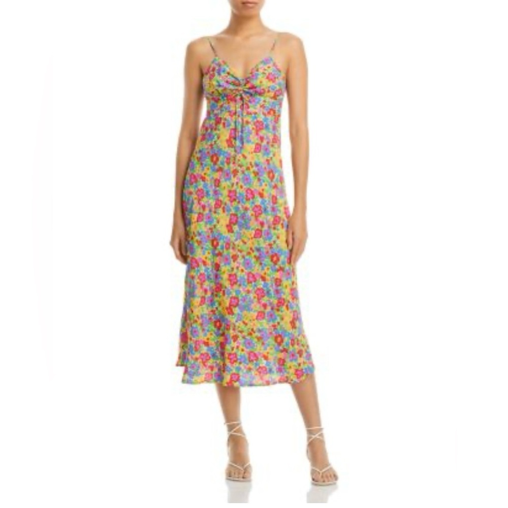 Faithfull the Brand Multicolor Floral Midi Dress